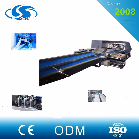 Automatische horizontale Kissen-Flow-Nahrungsmittelverpackungsmaschine für Gesichtsmasken/Kekse/Waffeln/Kekse/Brot. Vollservo-Automatikfluss-Multifunktions-Verpackungs-/Verpackungsmaschine